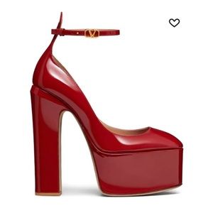 Valentino Garavani Tan-Go Platform Pump Red
